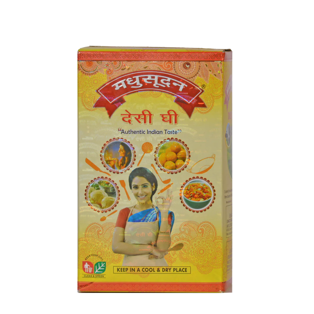 Madhusudan Desi Ghee 1 ltr Ceka Pack front