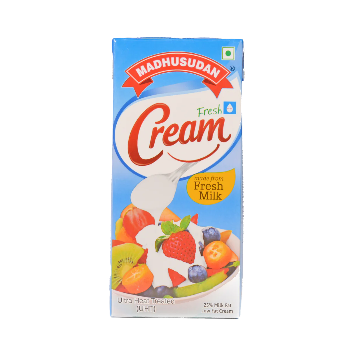 Madhusudan Fresh Cream 1 ltr Tetra Pack front